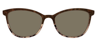 The Polarized Dark Oak Tortoise Split Sun Top - Front Top Thumbnail - Pair Eyewear
