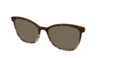 The Polarized Dark Oak Tortoise Split Sun Top - Angle Top Thumbnail - Pair Eyewear