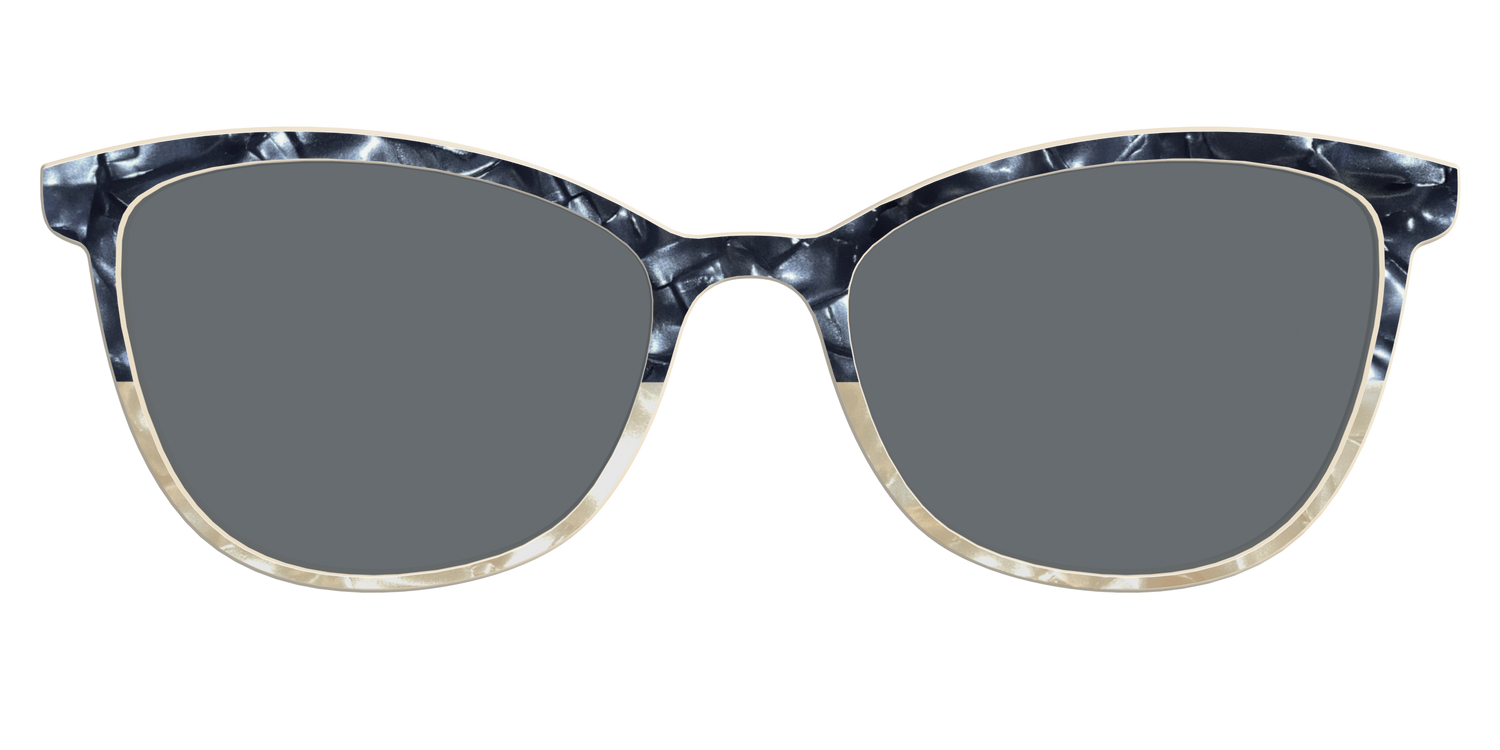The Polarized Navy to Taupe Pearl Split Sun Top - Front Top Image - Pair Eyewear
