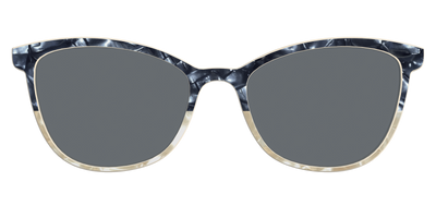 The Polarized Navy to Taupe Pearl Split Sun Top - Front Top Thumbnail - Pair Eyewear