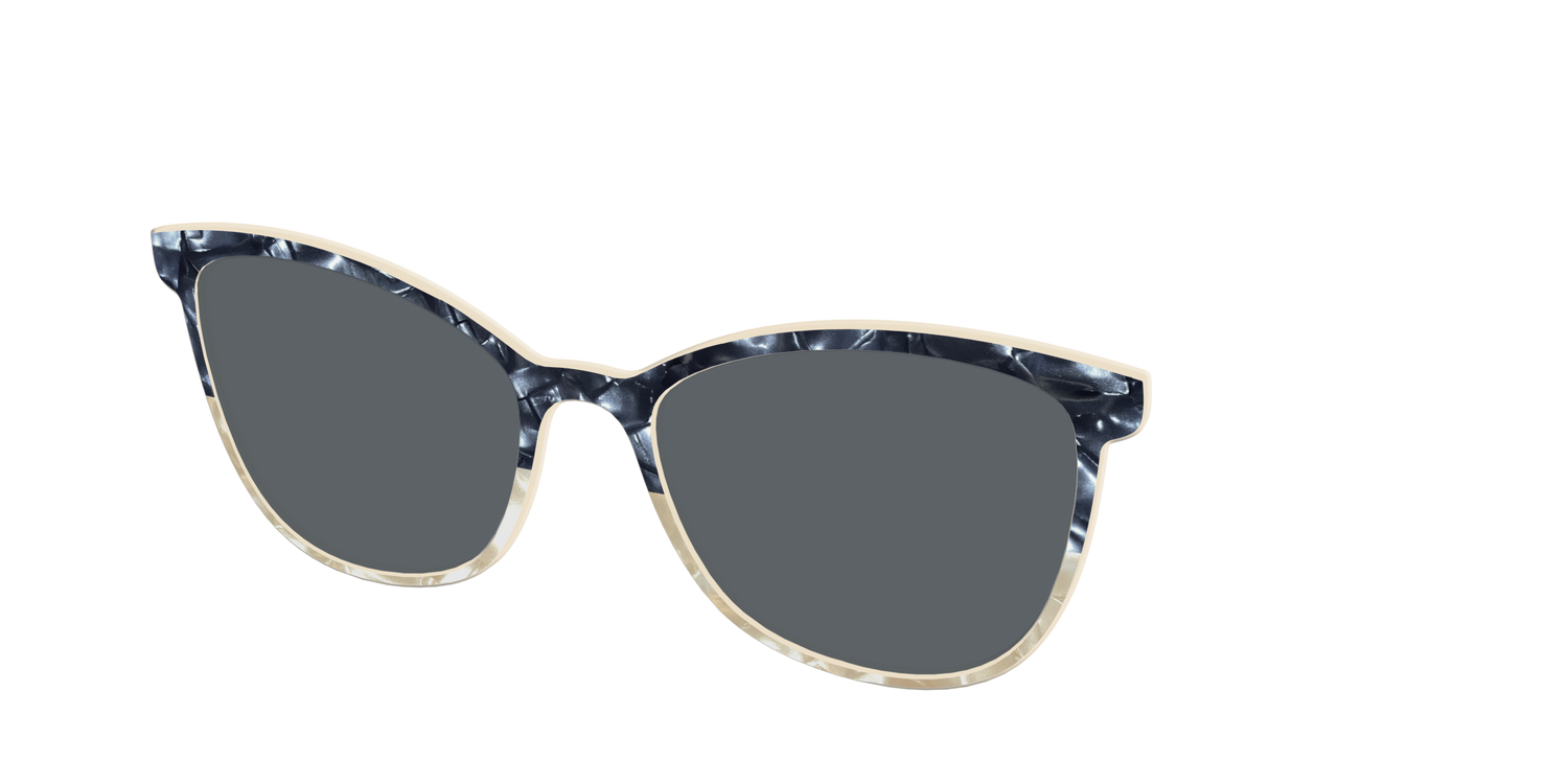 The Polarized Navy to Taupe Pearl Split Sun Top - Angle Top Image - Pair Eyewear