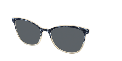 The Polarized Navy to Taupe Pearl Split Sun Top - Angle Top Thumbnail - Pair Eyewear
