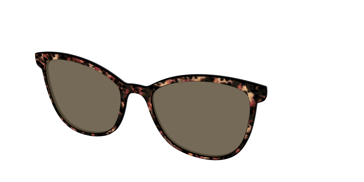 The Polarized Sienna Tortoise Sun Top - Angle Top Image - Pair Eyewear