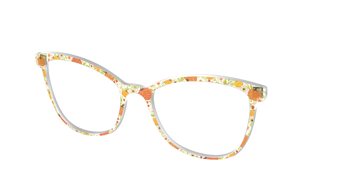 The Pumpkin Patch Crystal with Glitter - Angle Top Image - Pair Eyewear