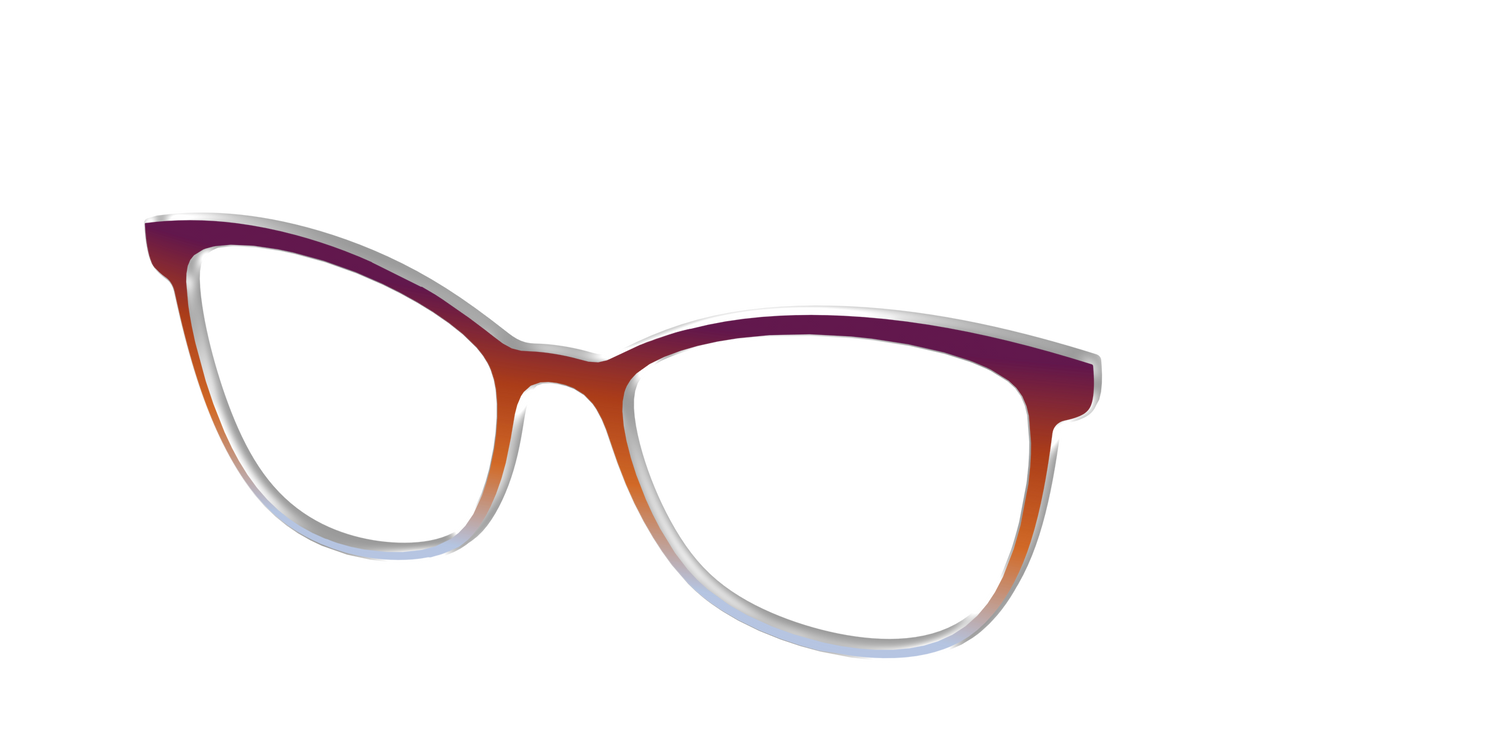 The Raspberry to Periwinkle Gradient - Angle Top Image - Pair Eyewear