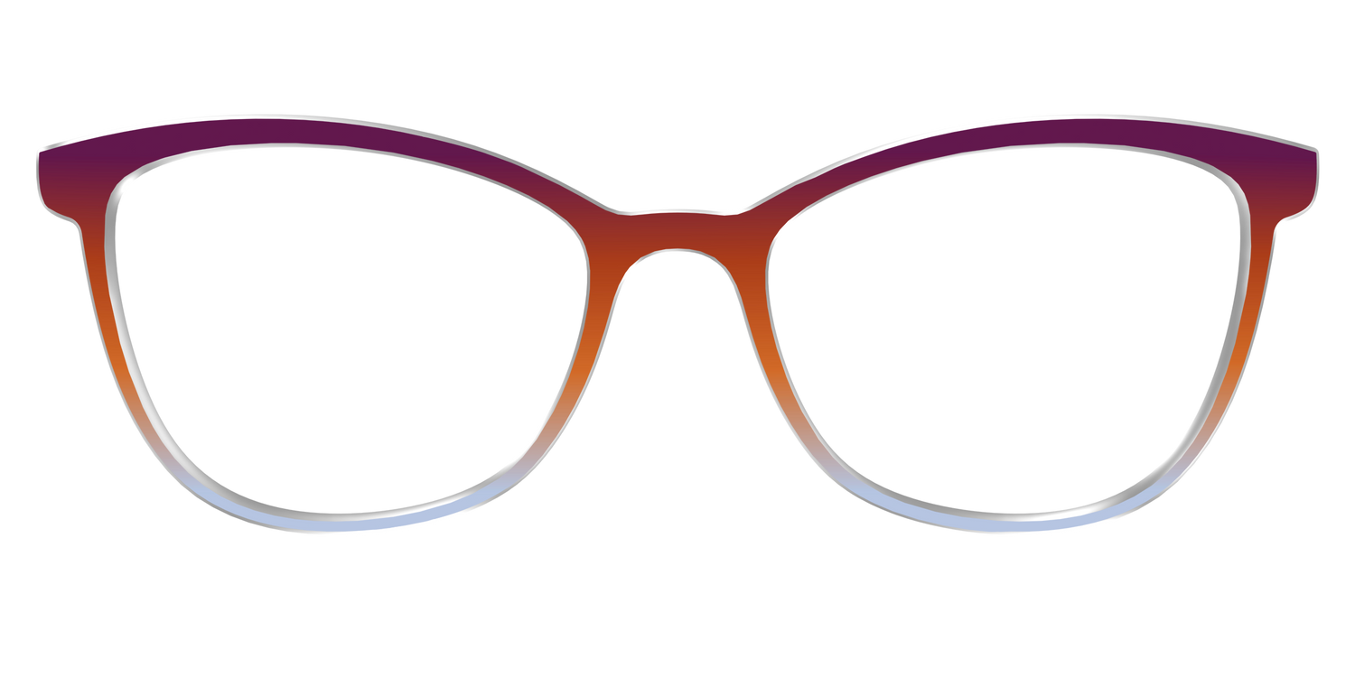 The Raspberry to Periwinkle Gradient - Front Top Image - Pair Eyewear