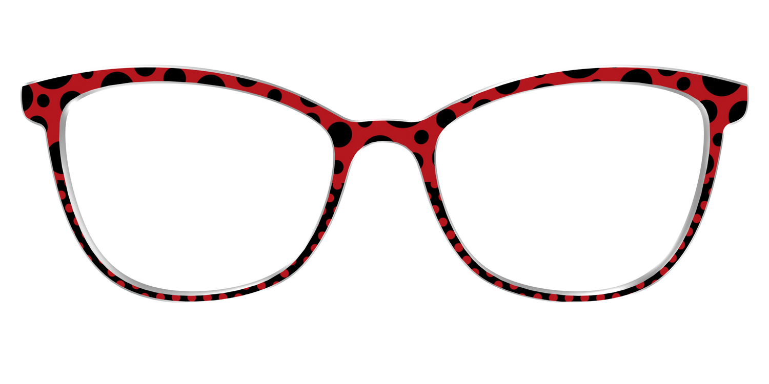 The Red Spotted Split - Front Top Image - Pair Eyewear