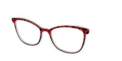 The Red Spotted Split - Angle Top Thumbnail - Pair Eyewear