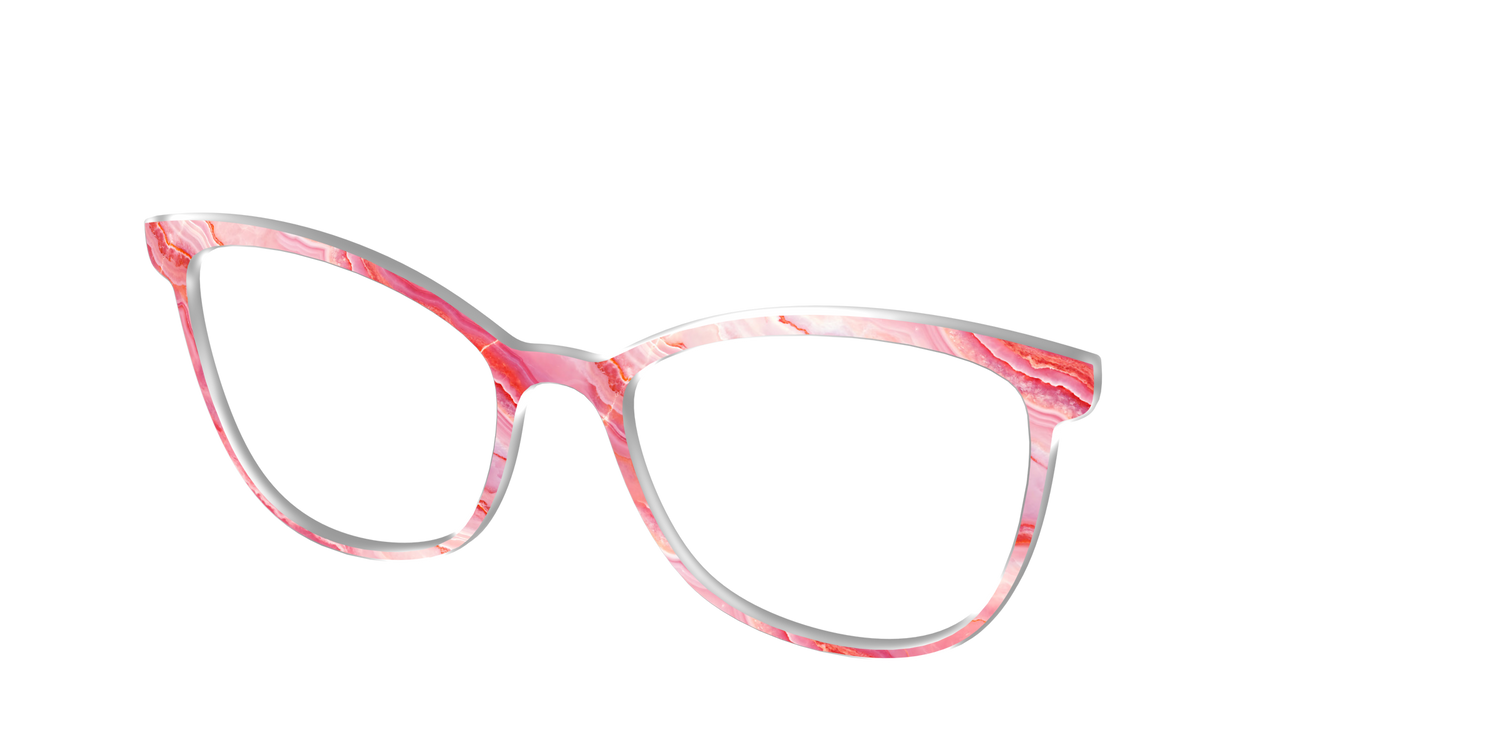 The Rose Quartz Geode - Angle Top Image - Pair Eyewear