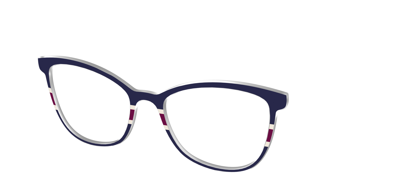 The Rugby Stripes - Angle Top Image - Pair Eyewear