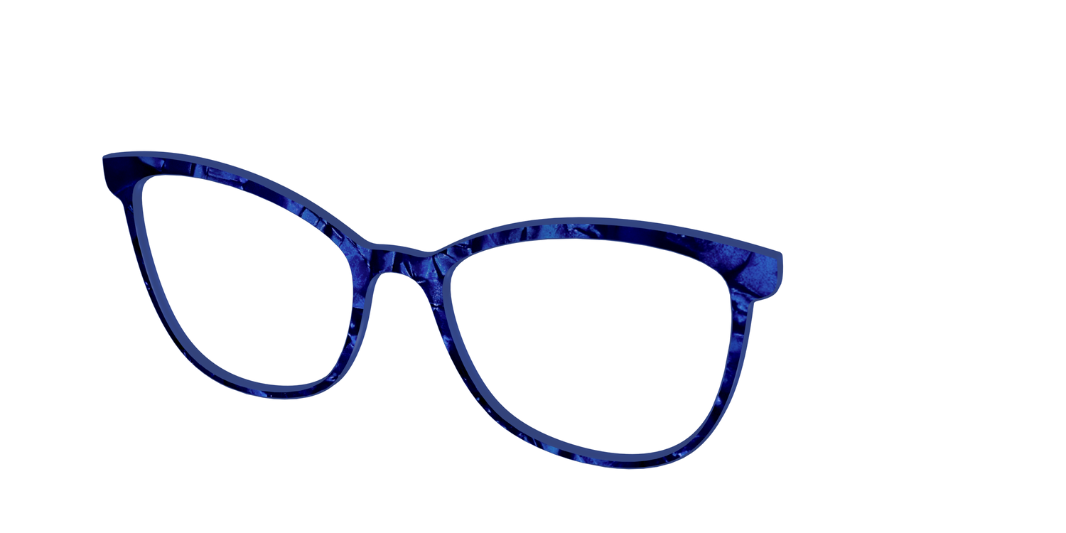 The Sapphire Pearl Marble - Angle Top Image - Pair Eyewear