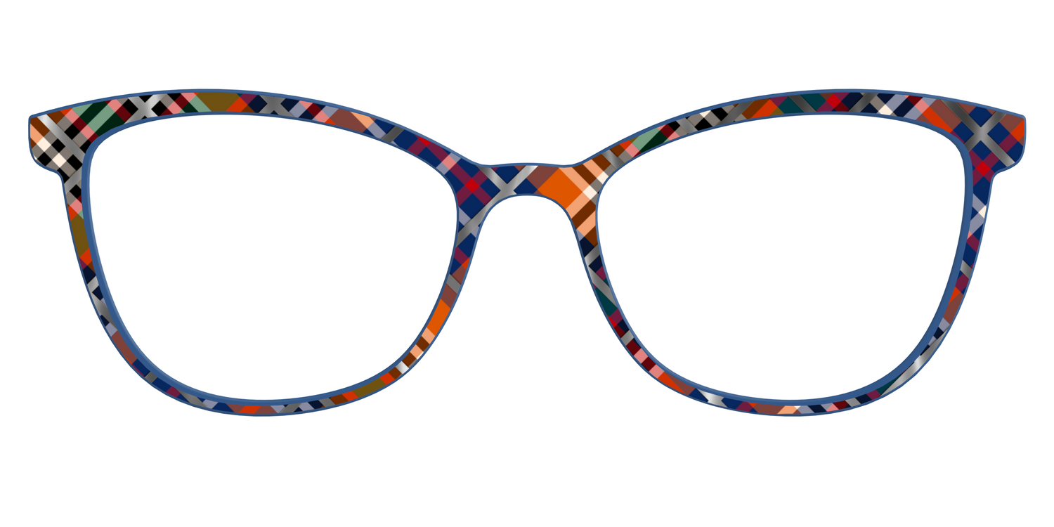 The Scholastic Plaid with Foil - Front Top Image - Pair Eyewear