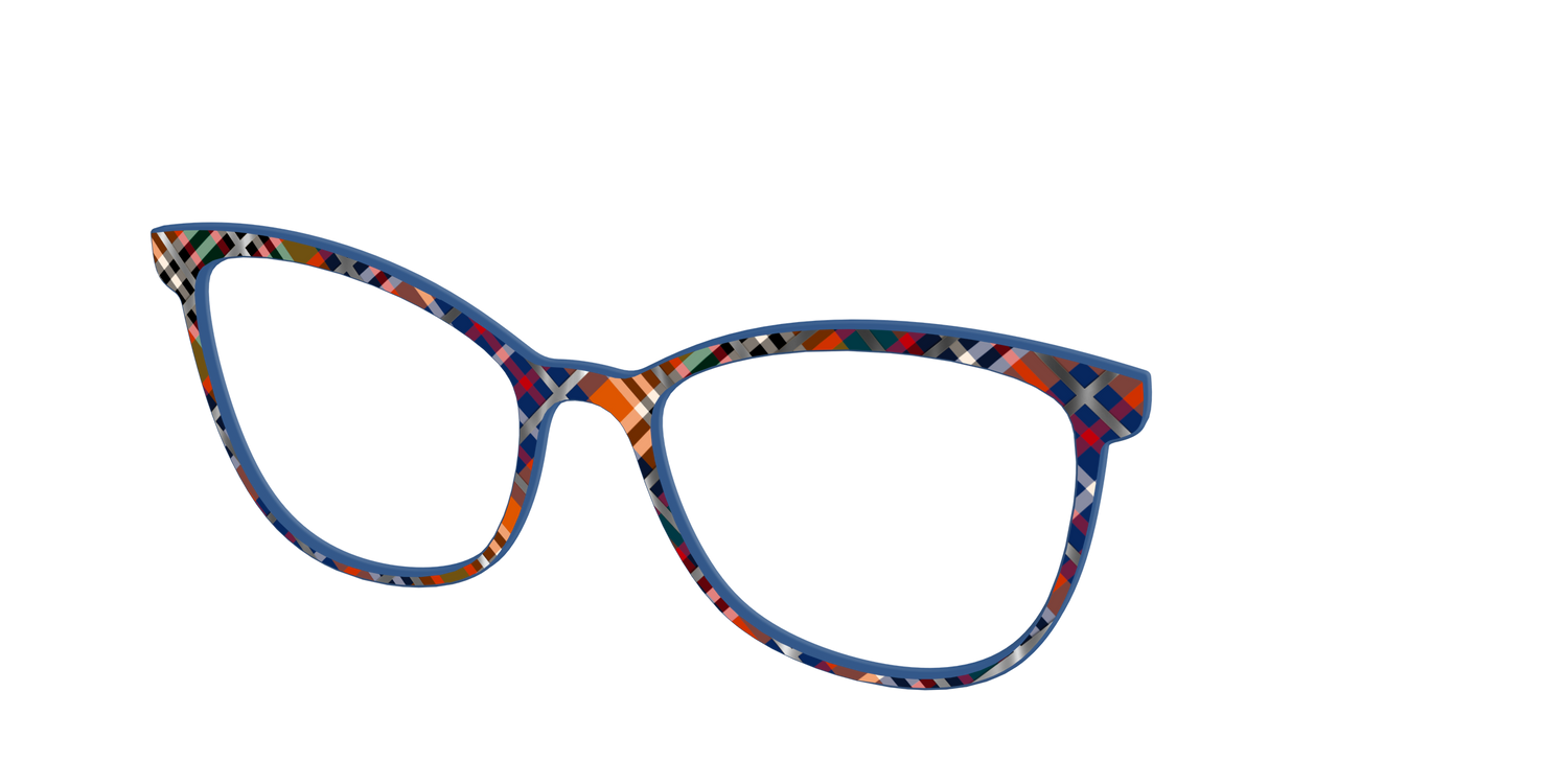 The Scholastic Plaid with Foil - Angle Top Image - Pair Eyewear