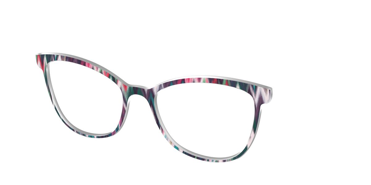 The Teal Ikat - Angle Top Image - Pair Eyewear