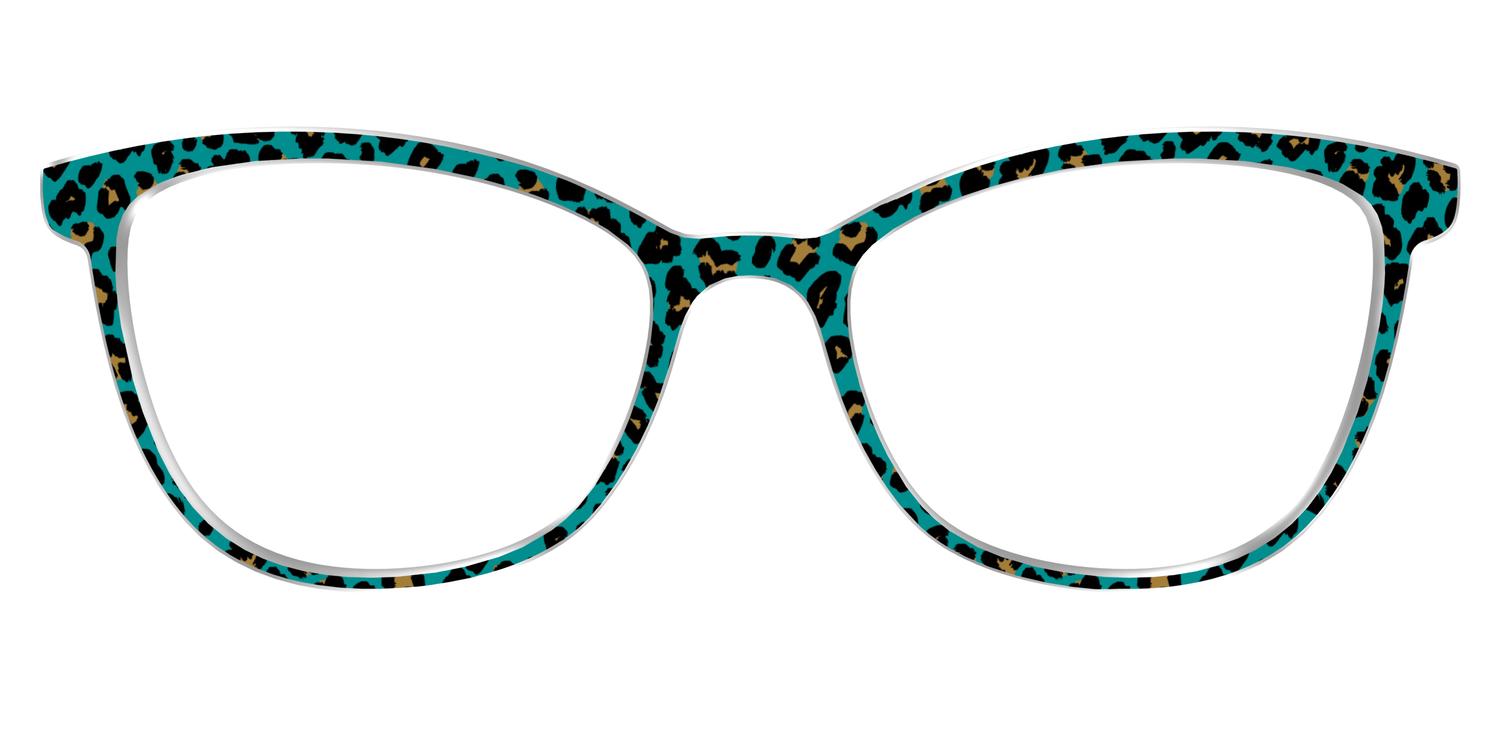The Teal Leopard - Front Top Image - Pair Eyewear