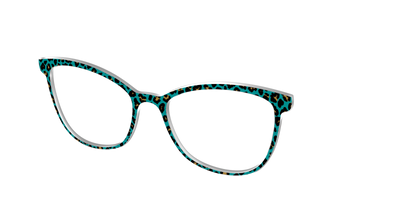 The Teal Leopard - Angle Top Thumbnail - Pair Eyewear