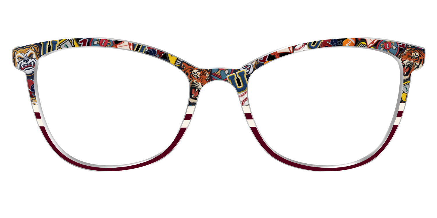 The Varsity Patches Split - Front Top Image - Pair Eyewear