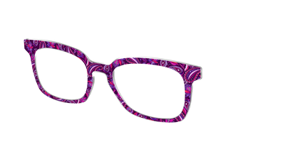 The Aubergine Paisley - Angle Top Thumbnail - Pair Eyewear