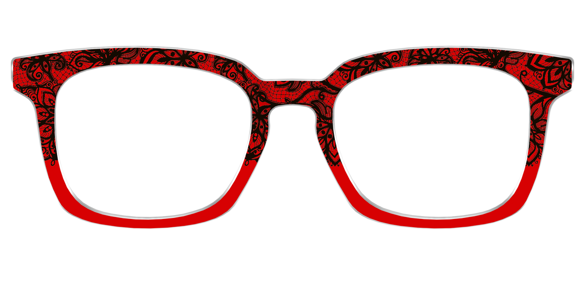 The Blood Red Lace Split - Front Top Image - Pair Eyewear