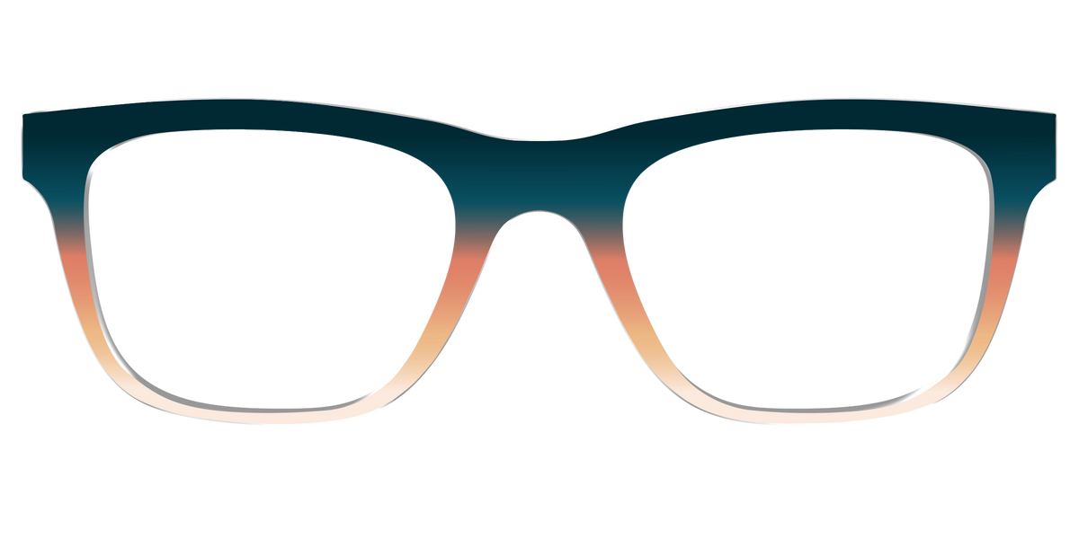 The Aegean to Apricot Gradient - Front Top Image - Pair Eyewear