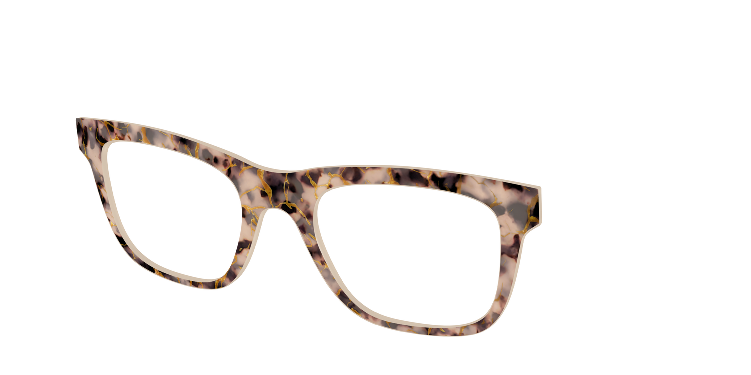 The Almond Tortoise with Gold Streaks - Angle Top Image - Pair Eyewear