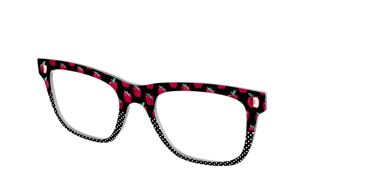 The Apple Polka Dot Split - Angle Top Image - Pair Eyewear