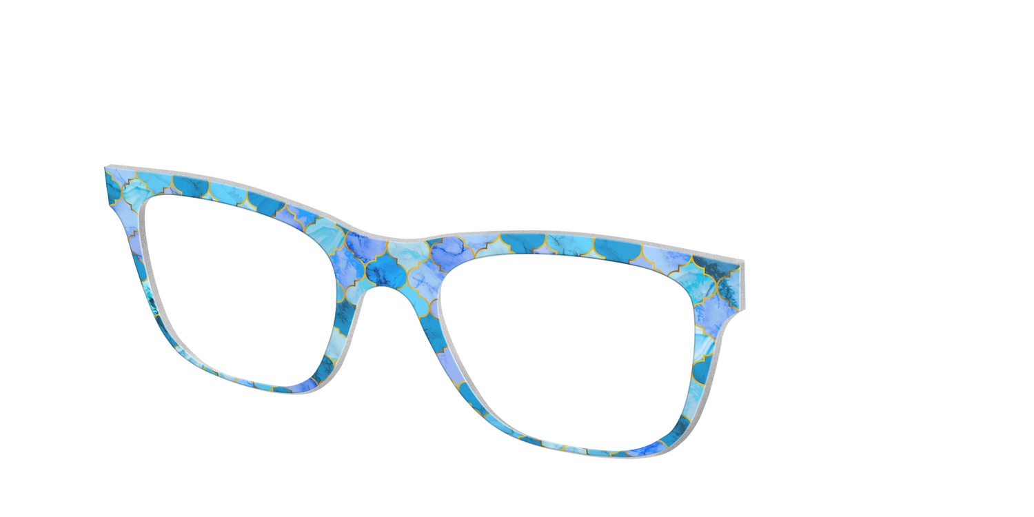 The Aqua Tiles - Angle Top Image - Pair Eyewear