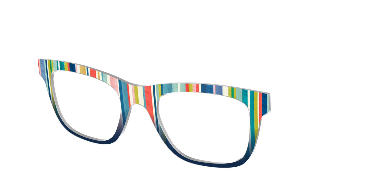 The Beach Bum Stripes - Angle Top Image - Pair Eyewear