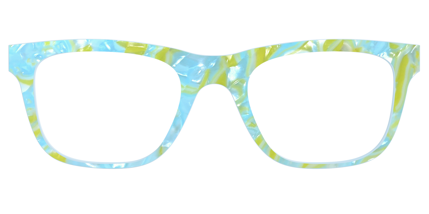 The Blue Lemonade Pearl Marble - Front Top Image - Pair Eyewear