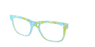 The Blue Lemonade Pearl Marble - Angle Top Thumbnail - Pair Eyewear