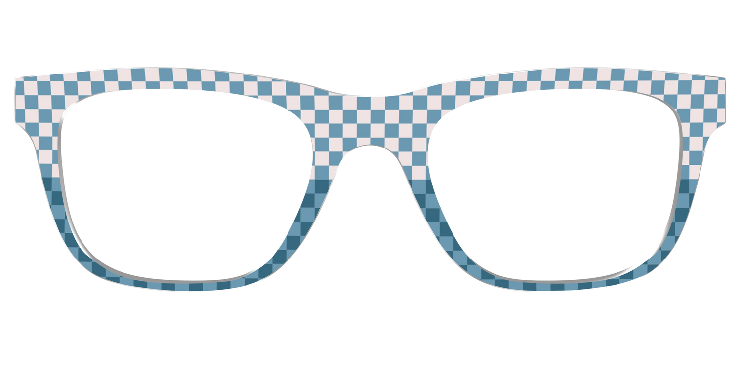 The Cerulean Check Split - Front Top Image - Pair Eyewear