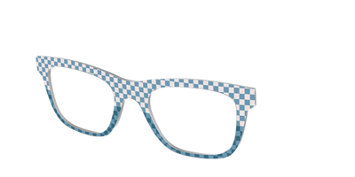 The Cerulean Check Split - Angle Top Thumbnail - Pair Eyewear