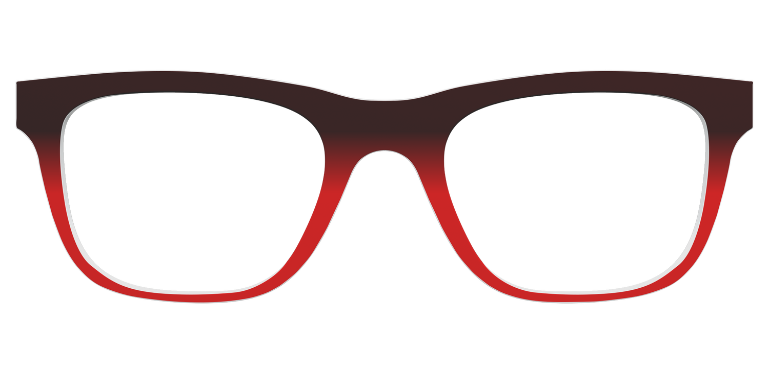 The Currant to Scarlet Red Gradient - Front Top Image - Pair Eyewear
