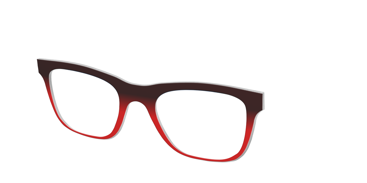 The Currant to Scarlet Red Gradient - Angle Top Image - Pair Eyewear