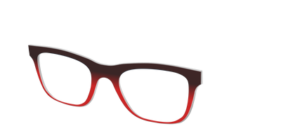 The Currant to Scarlet Red Gradient - Angle Top Thumbnail - Pair Eyewear