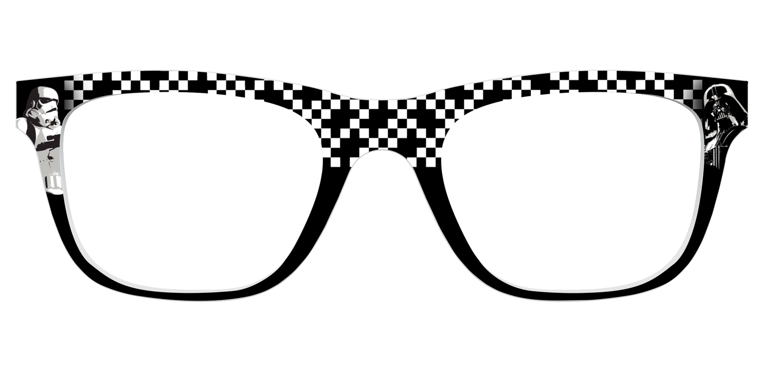 Dark Side Checker Split - Front Top Image - Pair Eyewear