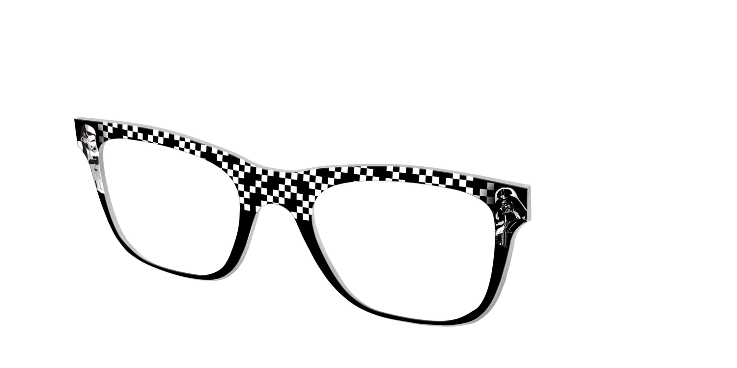 Dark Side Checker Split - Angle Top Image - Pair Eyewear
