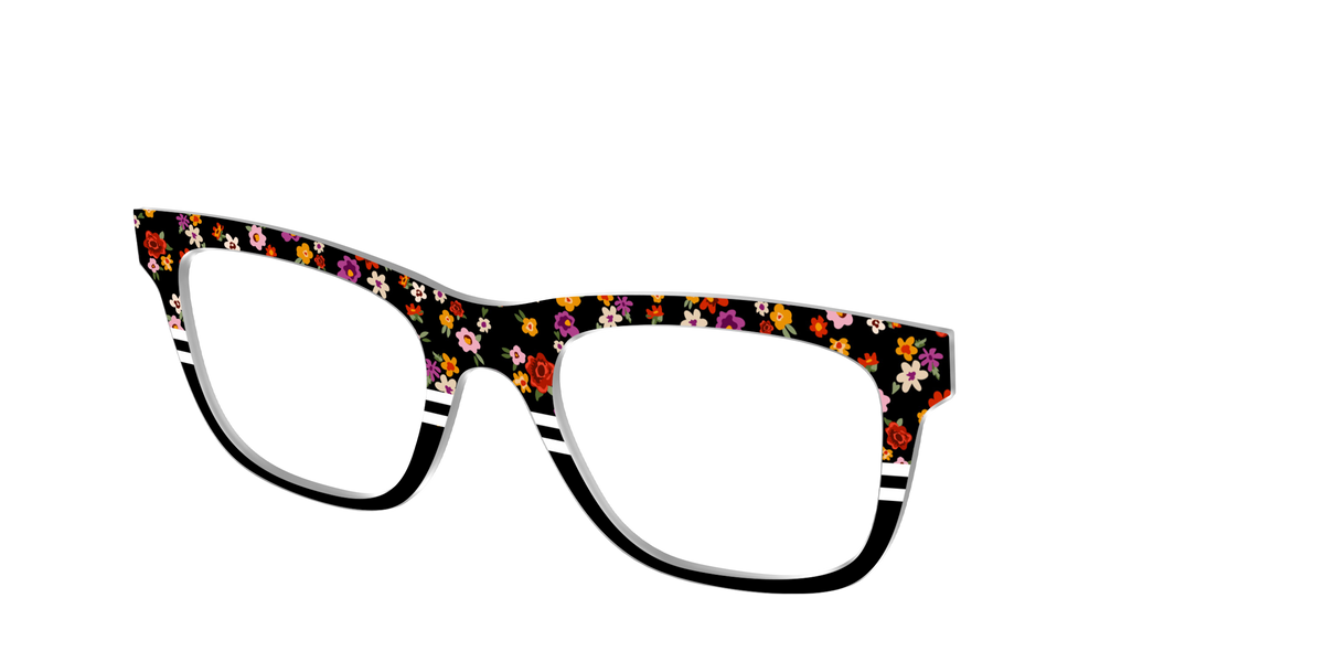 The Ditsy Stripe Split - Angle Top Image - Pair Eyewear