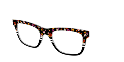 The Ditsy Stripe Split - Angle Top Thumbnail - Pair Eyewear