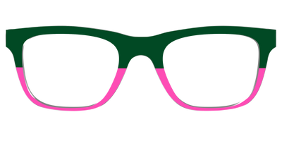 The Emerald and Flamingo Split - Front Top Thumbnail - Pair Eyewear