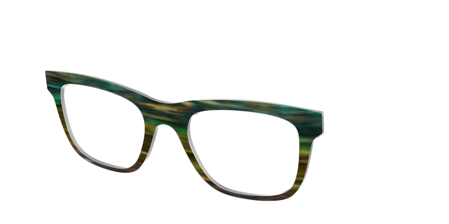The Emerald Gradient Horn - Angle Top Image - Pair Eyewear