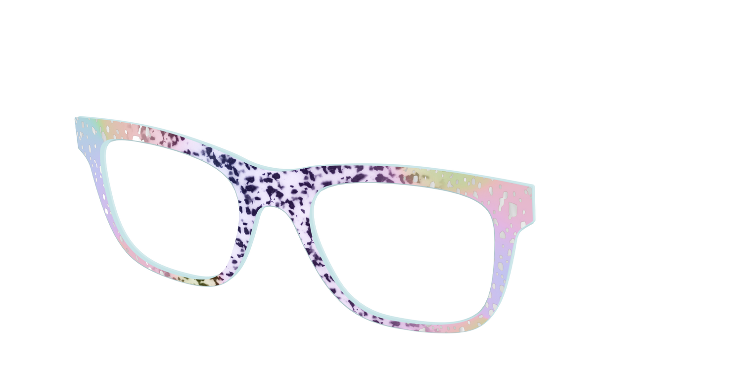The Fairy Spots with Silver Foil - Angle Top Image - Pair Eyewear