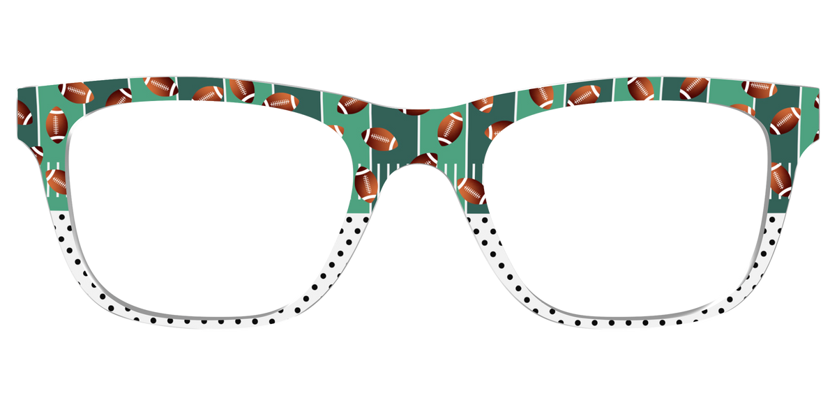 The Fifty Yard Line Polka Dot Split - Front Top Image - Pair Eyewear
