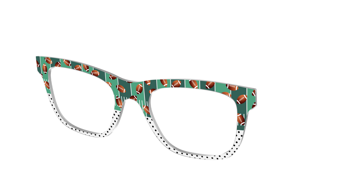 The Fifty Yard Line Polka Dot Split - Angle Top Image - Pair Eyewear
