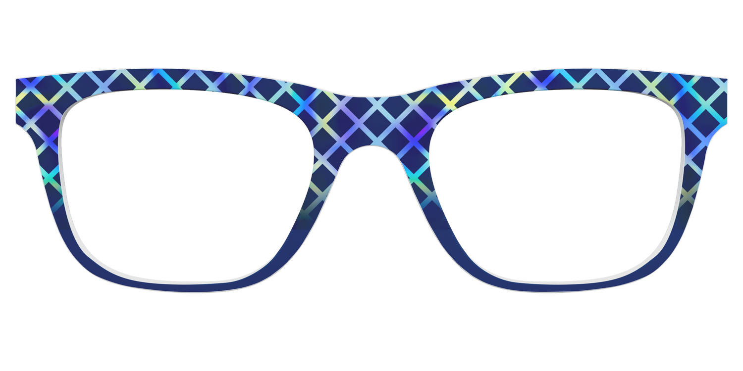 The Frozen Gradient Plaid - Front Top Image - Pair Eyewear