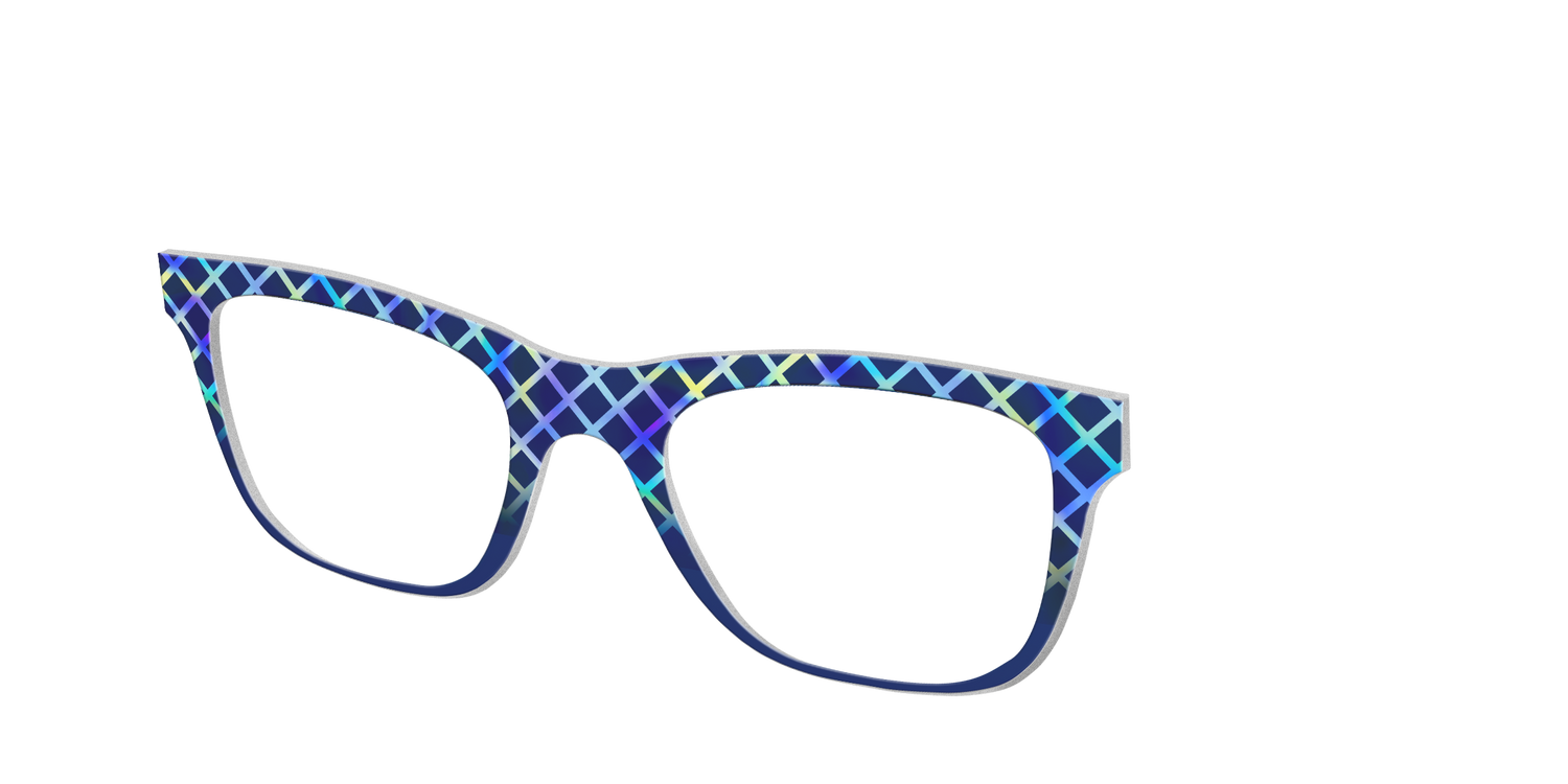 The Frozen Gradient Plaid - Angle Top Image - Pair Eyewear