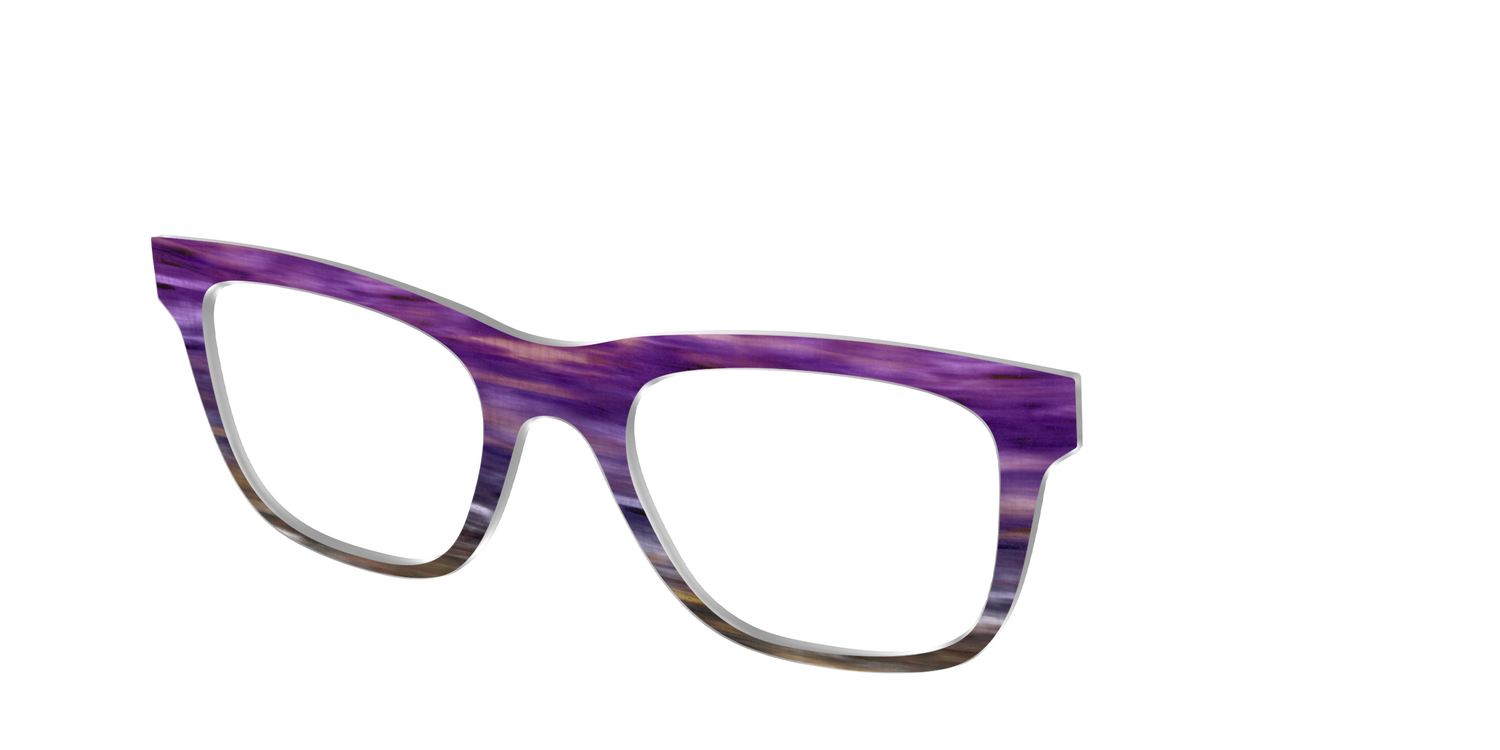 The Lilac Gradient Horn - Angle Top Image - Pair Eyewear
