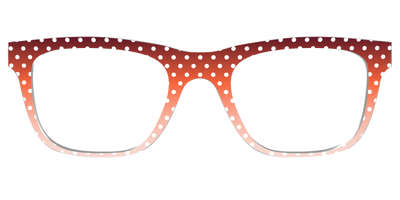 The Maroon to Blush Gradient Polka Dot - Front Top Thumbnail - Pair Eyewear