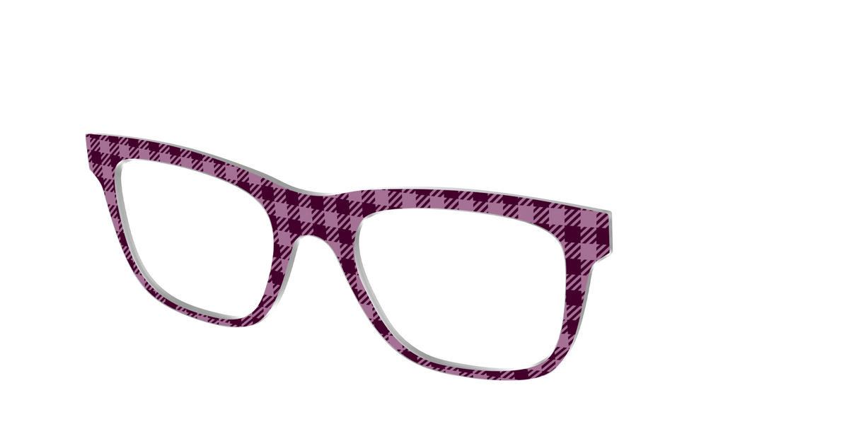 The Merlot Gingham - Angle Top Image - Pair Eyewear