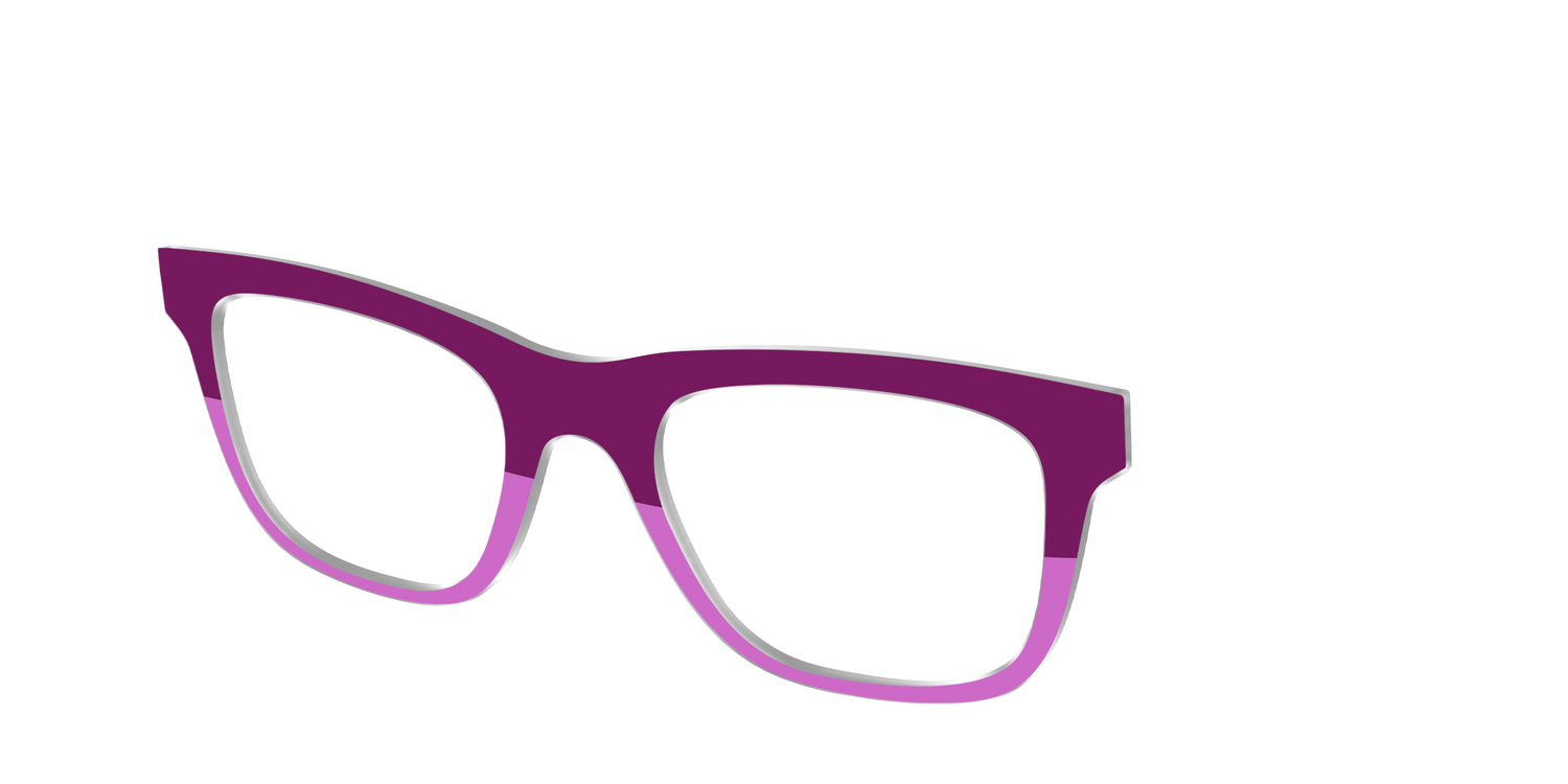 The Mulberry & Orchid Split - Angle Top Image - Pair Eyewear